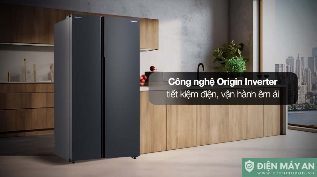 Tủ lạnh Toshiba Inverter 711 lít Side By Side GR-RS910WI-PMV(06)-MG